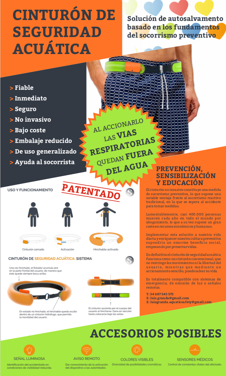 La Real Federación de Salvamento y Socorrismo testará un cinturón de seguridad acuática que debe permitir la flotabilidad de la víctima, 24 de mayo de 2019