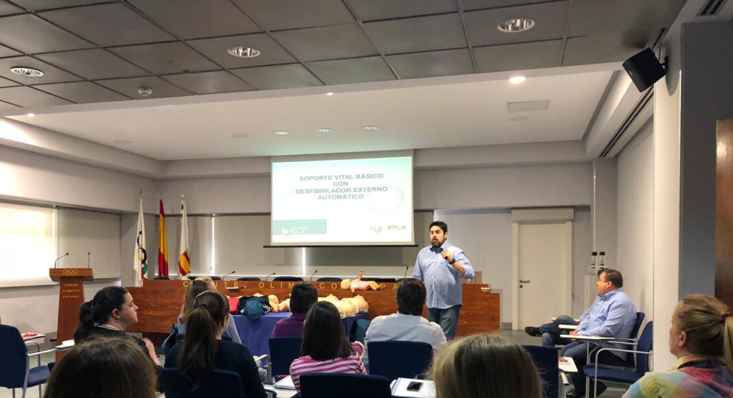 Personal del COE recibe formación en primera intervención y reanimación cardio-pulmonar, Madrid, 9 de mayo de 2019