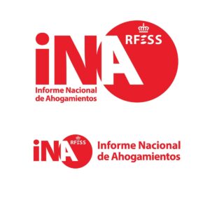 Dos de las versiones del nuevo logotipo del Informe Nacional de Ahogamientos (INA).
