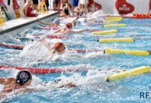 Un momento de la prueba de 4×50 metros relevo combinado durante la IV Spanish Short Course Championship celebrada en Valladolid en marzo de 2024. Autor: Javier Sánchez-RFESS