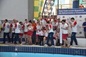 El C.D.E. Pacífico Salvamento, segundo clasificado de España máster de Piscina con 1.035 puntos.