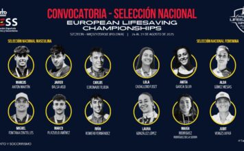 Composición de la convocatoria provisional de la Selección nacional absoluta para el Campeonato de Europa por Naciones de Salvamento y Socorrismo 2025 que se celebra en Polonia./ RFESS
