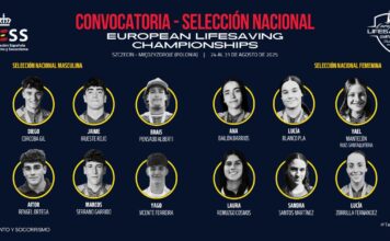Composición de la convocatoria provisional de la Selección nacional júnior para el Campeonato de Europa por Naciones de Salvamento y Socorrismo 2025 que se celebra en Polonia./ RFESS